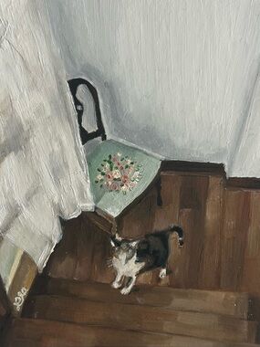 “Morning Welcome” Original Oil Painting - oil on paper